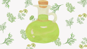 Dill Dressing in Bottle Graphic