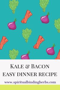 Quick and Easy Five Ingredient Kale & Bacon Recipe Pinterest Image