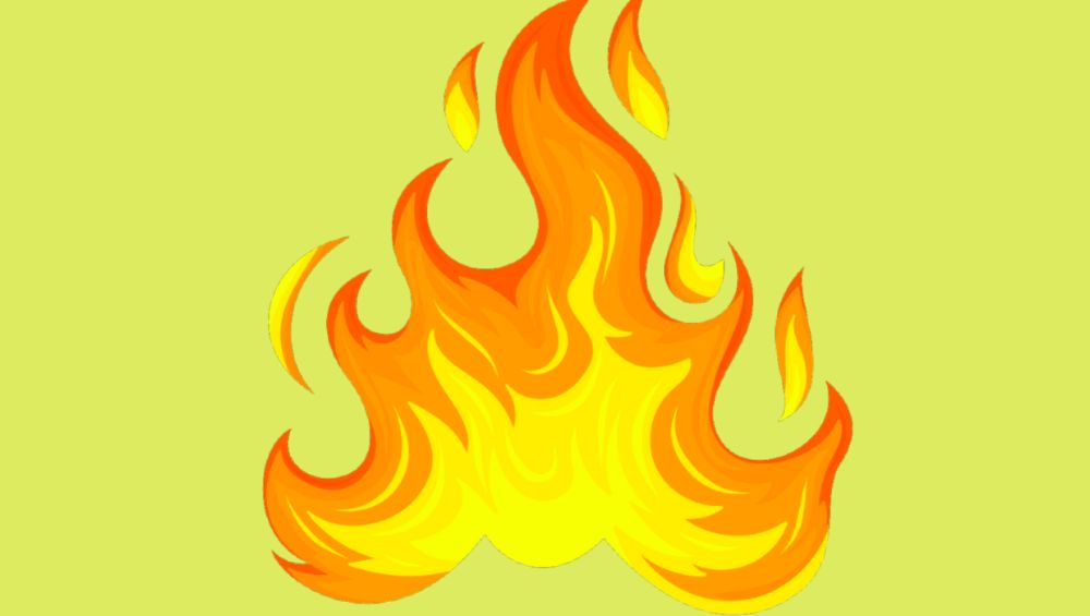 The fire element flame