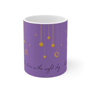 My Dreams are Like Stars in The Night Sky Purple and Stars Ceramic Mug 11oz